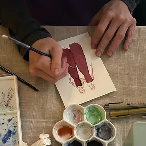 Live guest illustrations and couple/venue portrait by Katie & Annabel - Thumbnail 7