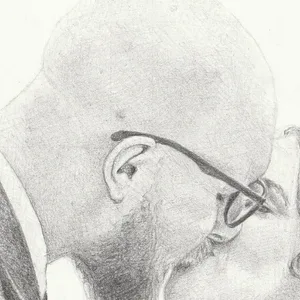 “You May Now Kiss…” Live Wedding Pencil Drawing - Thumbnail 7