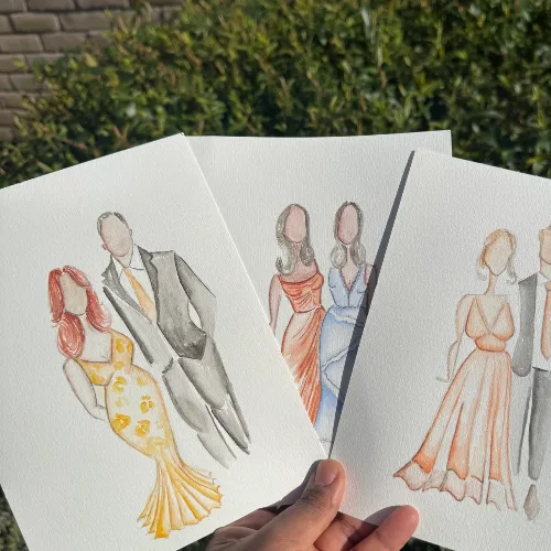 Elegant Live Guest Portraits (Watercolour) by Lola - Thumbnail 12