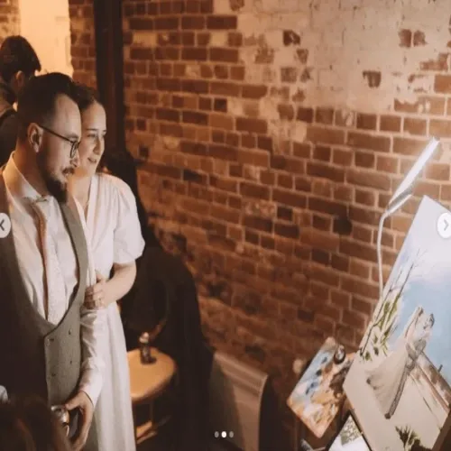 Brushed with Love: Live Wedding Painting by Devin - Thumbnail 6