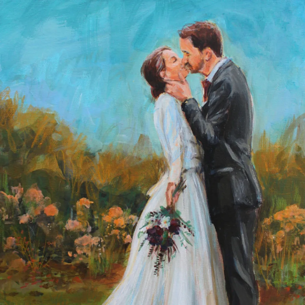 Expressive Contemporary Wedding Portrait  - Image 1