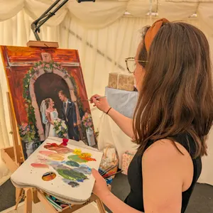 Painterly and Expressive Live Wedding Painting by Lydia - Thumbnail 3