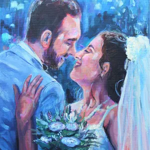Painterly and Expressive Live Wedding Painting by Lydia - Thumbnail 7