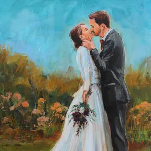 Painterly and Expressive Live Wedding Painting by Lydia - Thumbnail 4