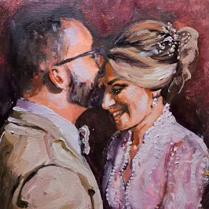 Painterly and Expressive Live Wedding Painting by Lydia - Thumbnail 5