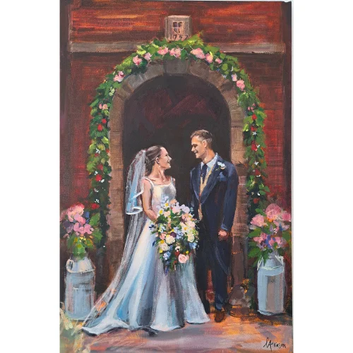 Painterly and Expressive Live Wedding Painting by Lydia - Image 1