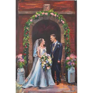 Painterly and Expressive Live Wedding Painting by Lydia - Thumbnail 1
