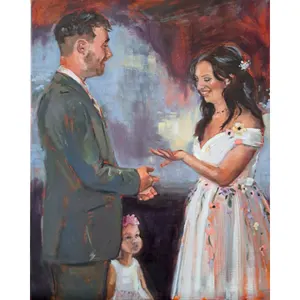 Painterly and Expressive Live Wedding Painting by Lydia - Thumbnail 2