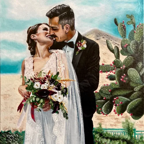 Live Wedding Painting By Roberta - Thumbnail 8
