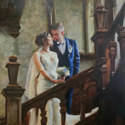 Capturing Love: Timeless Live Oil Portraits and Wedding Scenes - Thumbnail 29