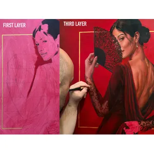 Live Wedding Paintings by Royal Society Artist Dorian RMS - Thumbnail 7