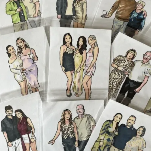 Forever Captured: Personalised Live Guest Illustrations - Image 1