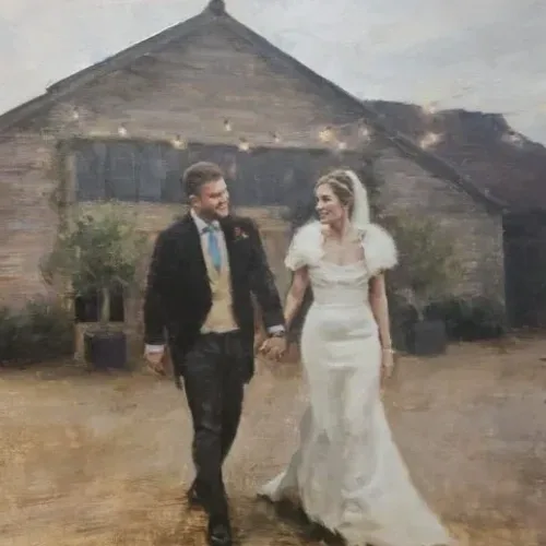 Capturing Love: Timeless Live Oil Portraits and Wedding Scenes - Thumbnail 7