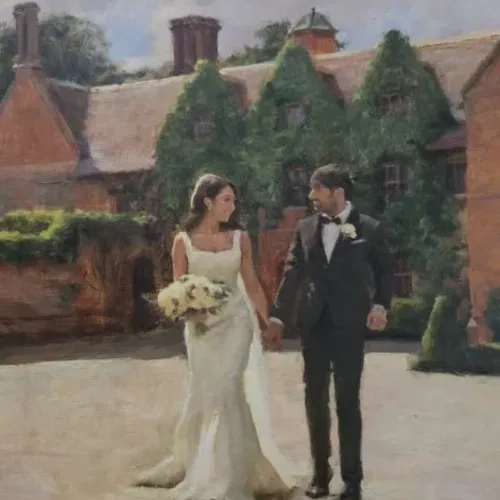Capturing Love: Timeless Live Oil Portraits and Wedding Scenes - Thumbnail 8