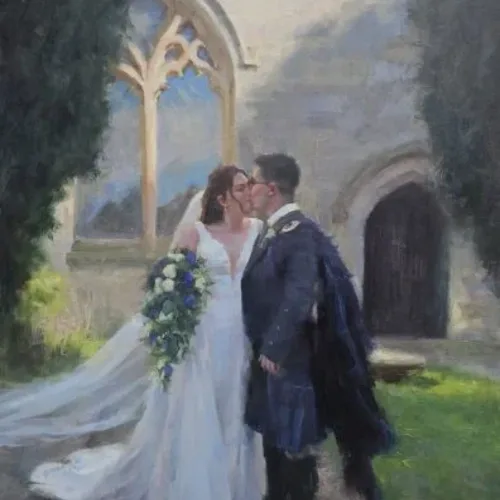 Capturing Love: Timeless Live Oil Portraits and Wedding Scenes - Thumbnail 10