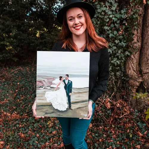 Capture Your Love Story: Custom Live Wedding Painting by Rebecca - Thumbnail 4