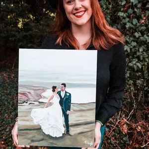 Capture Your Love Story: Custom Live Wedding Painting by Rebecca - Thumbnail 6