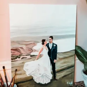 Capture Your Love Story: Custom Live Wedding Painting by Rebecca - Thumbnail 2
