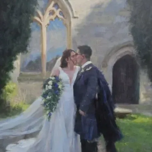 Capturing Love: Timeless Live Oil Portraits and Wedding Scenes - Thumbnail 18