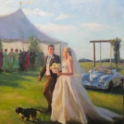 Capturing Love: Timeless Live Oil Portraits and Wedding Scenes - Thumbnail 21
