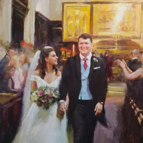 Capturing Love: Timeless Live Oil Portraits and Wedding Scenes - Thumbnail 24