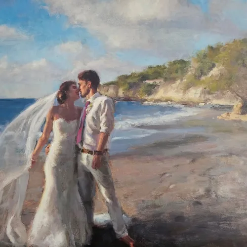 Capturing Love: Timeless Live Oil Portraits and Wedding Scenes - Thumbnail 28
