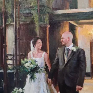 Capturing Love: Timeless Live Oil Portraits and Wedding Scenes - Thumbnail 7