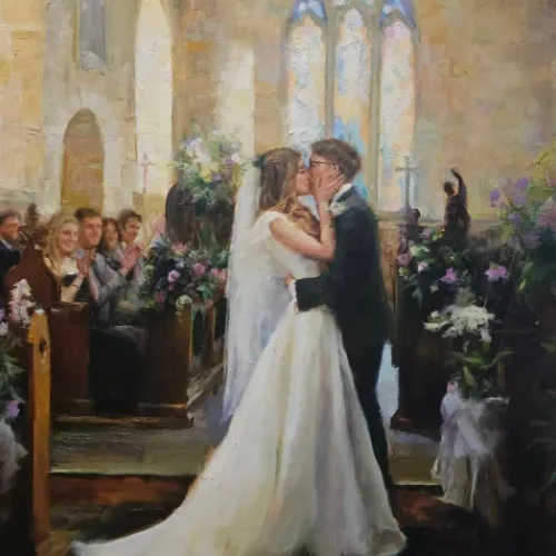 Capturing Love: Timeless Live Oil Portraits and Wedding Scenes - Thumbnail 30