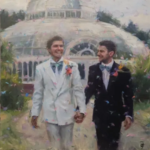 Capturing Love: Timeless Live Oil Portraits and Wedding Scenes - Thumbnail 27