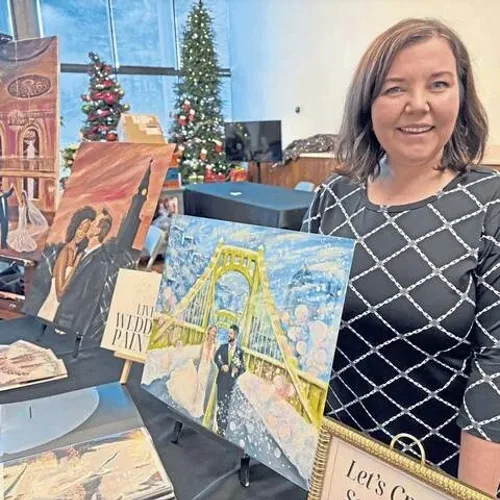 Pittsburgh Live Wedding Painting by Angie - Thumbnail 8