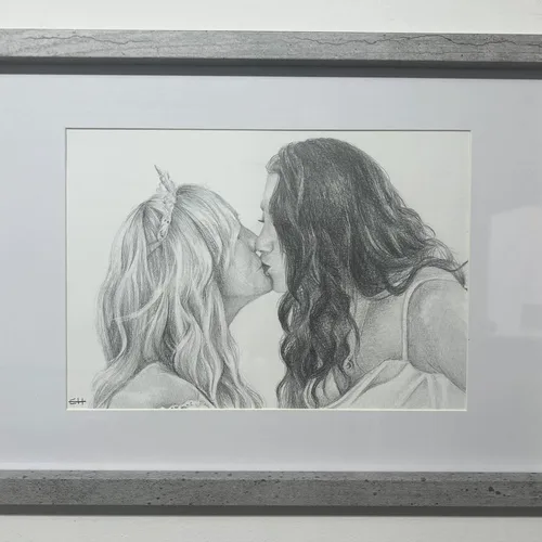 “You May Now Kiss…” Live Wedding Pencil Drawing - Thumbnail 7