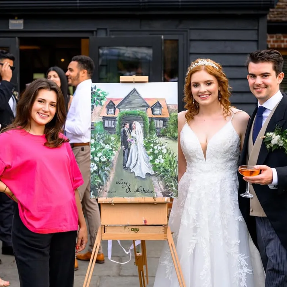 Romantic, Storytelling Live Wedding Painting by Krystyna - Image 1