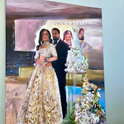 Romantic, Storytelling Live Wedding Painting by Krystyna - Thumbnail 8