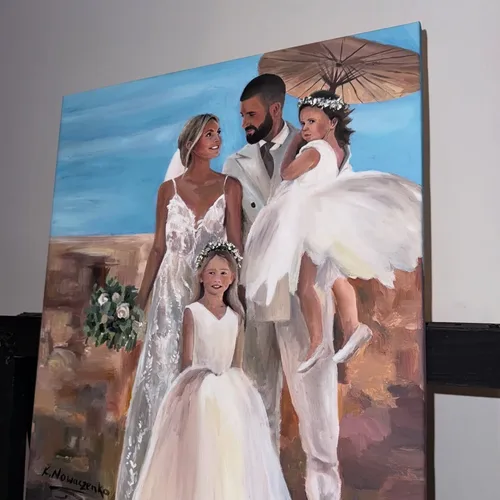 Romantic, Storytelling Live Wedding Painting by Krystyna - Thumbnail 25