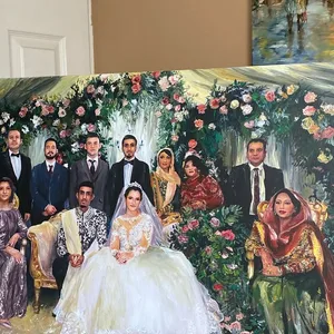 Romantic, Storytelling Live Wedding Painting by Krystyna - Thumbnail 2