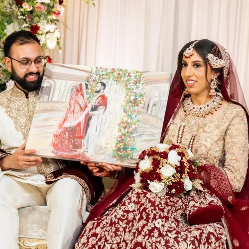 Romantic, Storytelling Live Wedding Painting by Krystyna - Thumbnail 18