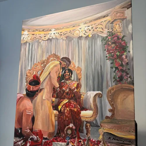 Romantic, Storytelling Live Wedding Painting by Krystyna - Thumbnail 26