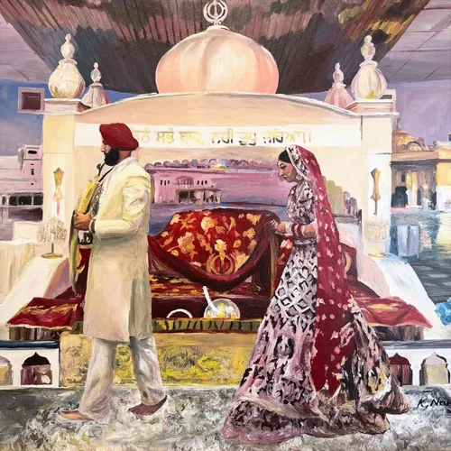 Romantic, Storytelling Live Wedding Painting by Krystyna - Thumbnail 30