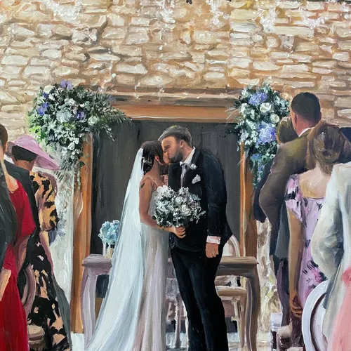 Romantic, Storytelling Live Wedding Painting by Krystyna - Thumbnail 20