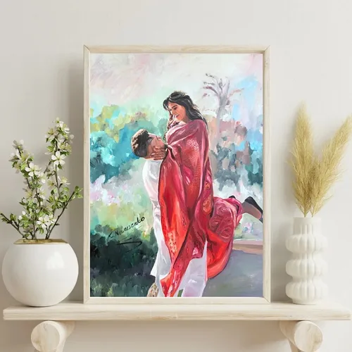 Romantic, Storytelling Live Wedding Painting by Krystyna - Thumbnail 31