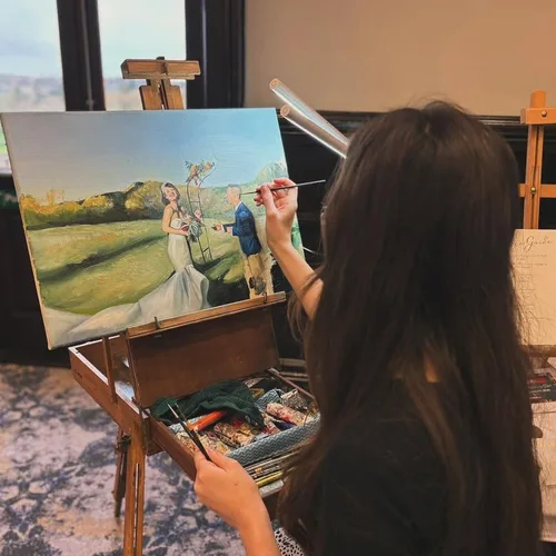 Brushed with Love: Live Wedding Painting by Devin - Thumbnail 16