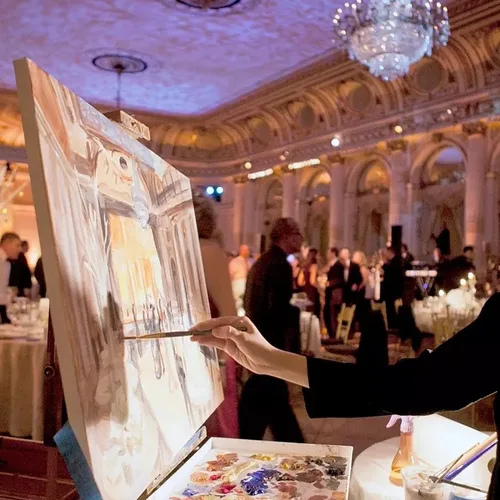 Elegant Live Wedding Painting by Roxana - Thumbnail 7