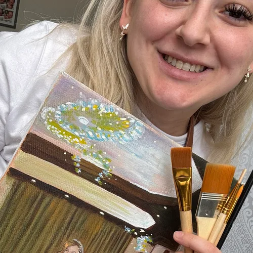 Elegant Live Wedding Painting by Roxana - Thumbnail 4