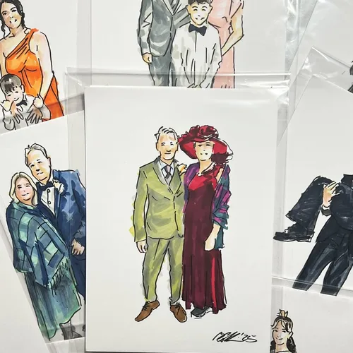 Forever Captured: Personalised Live Guest Illustrations - Thumbnail 14