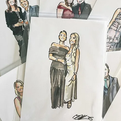 Forever Captured: Personalised Live Guest Illustrations - Thumbnail 9