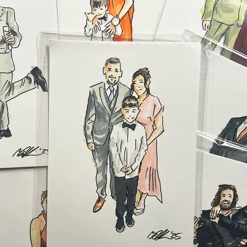 Forever Captured: Personalised Live Guest Illustrations - Thumbnail 15