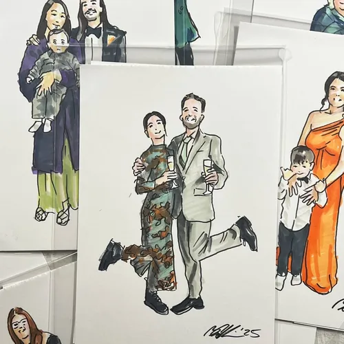 Forever Captured: Personalised Live Guest Illustrations - Thumbnail 12