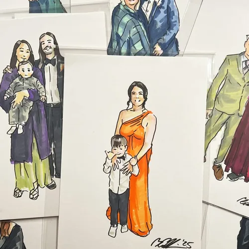 Forever Captured: Personalised Live Guest Illustrations - Thumbnail 6