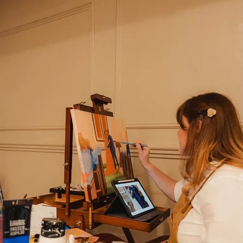 Capture Your Love Story: Custom Live Wedding Painting by Rebecca - Thumbnail 8