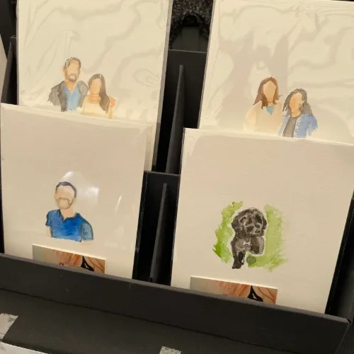 Elise’s Live Watercolour Guest Portraits – Minimalist & Expressive - Thumbnail 6